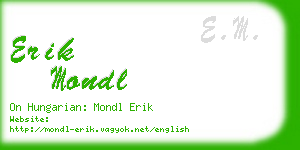 erik mondl business card